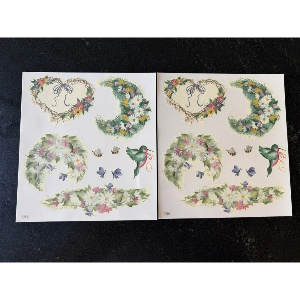 Plaid FolkArt Rub‎ On Transfers 2001 Farmhouse Floral Sunflower Lot